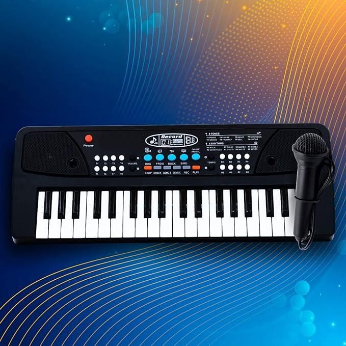 37 Keys Piano Keyboard Toy with Microphone, USB Power Cable & Sound Recording Function Analog Portable Keyboard