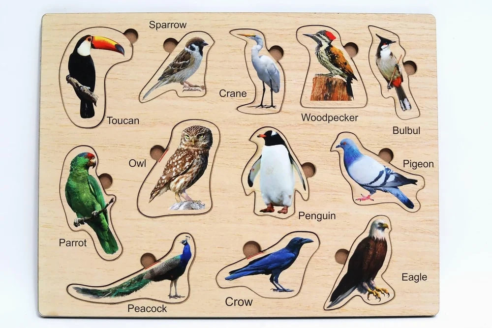 Wooden Birds shape Puzzle