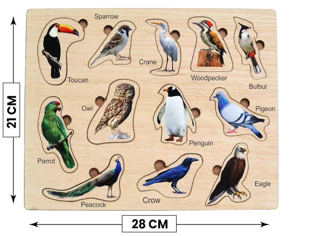 Wooden Birds shape Puzzle