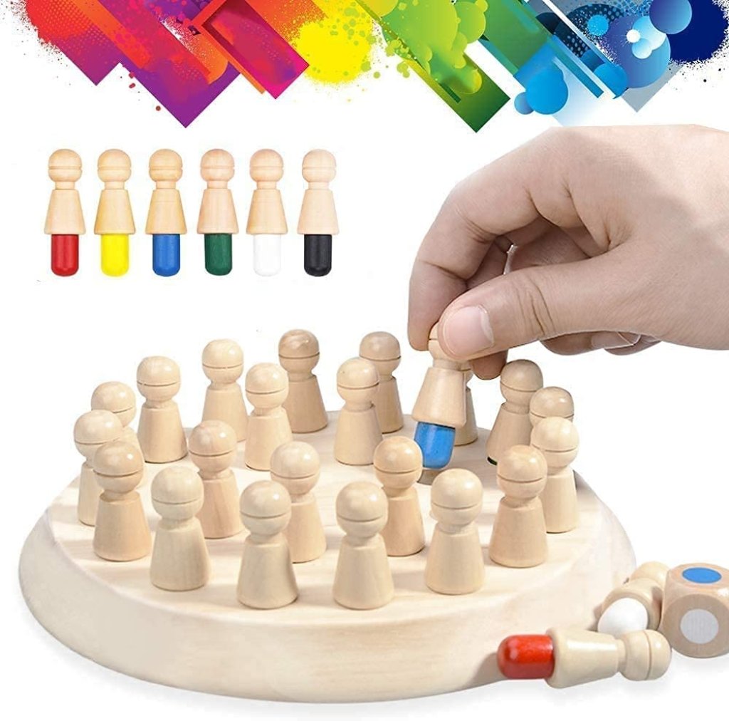 Memory Chess Game Set For Color Recognition And Intellectual Development