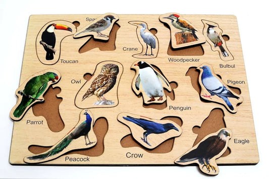 Wooden Birds shape Puzzle