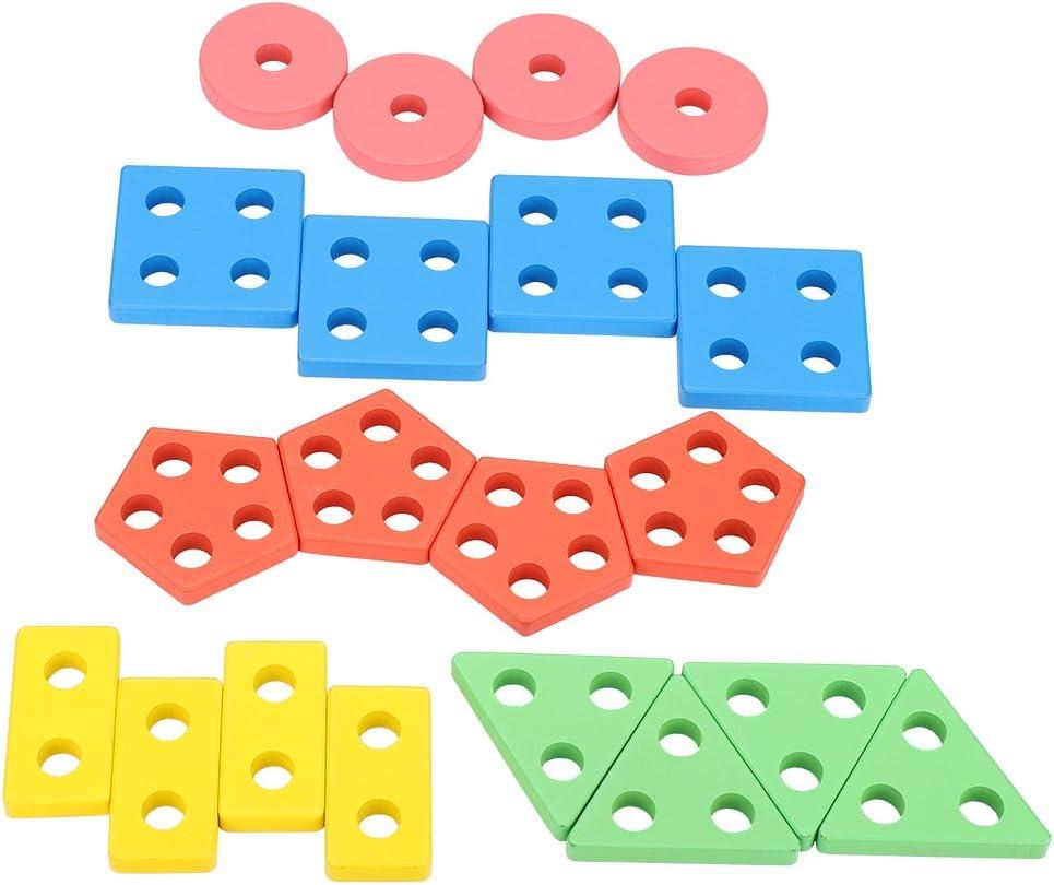 Geometric Shape Matching 5 Column Blocks Learning Toys